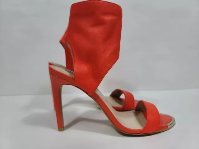 The Blonde Salad Steve Madden Red Dallas Ankle Cuff Sandals Size 8.5 MSRP $200 2