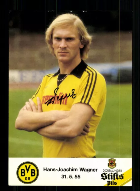 Hans Joachim Wagner Autogrammkarte Borussia Dortmund 1979-80 Druck Signiert