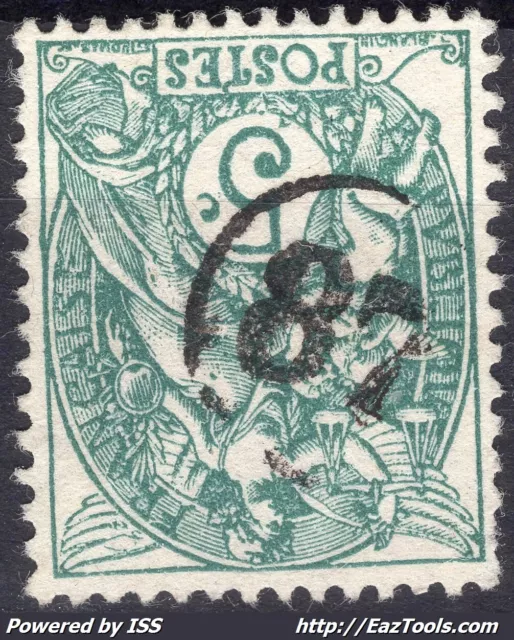 FRANCE TYPE BLANC 5c N° 111 AVEC OBLITERATION JOUR DE L'AN 87 ENCERCLÉ A VOIR