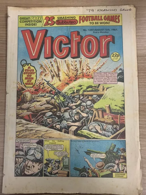 Victor comic No# 1382 August 15th 1987 Good Condition