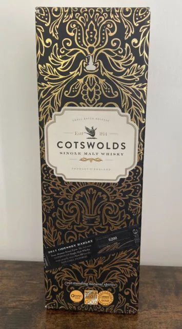 Cotswolds Single Malt Whiskey Empty Bottle And Box Limited Release-2017 Odyssey