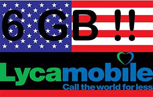 SIM Prepagata USA - 6 GB 4 G LTE - unbegrenzte Nationale chiamate, SMS (h0m)