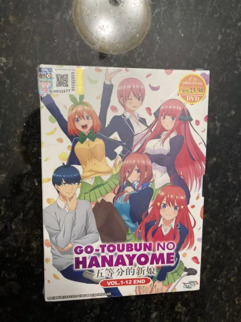 Anime DVD Gotoubun no Hanayome Season 1+2 +Movie (Ep 1-24 end) (English Dub)