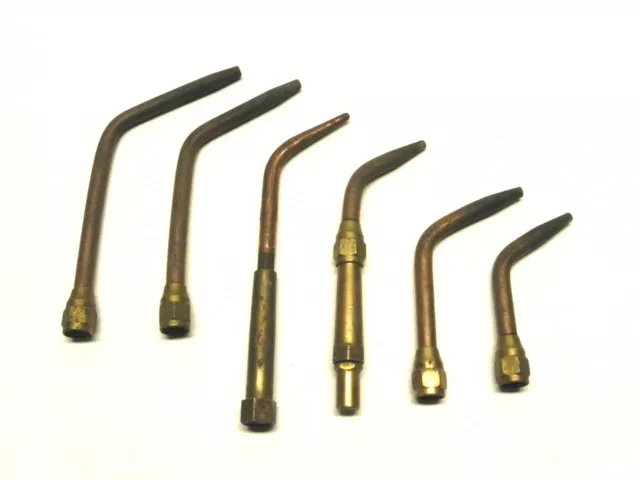 Vintage Oxi Welding Torchheads Copper/ Brass Lot Of 6 Not Victor Threads