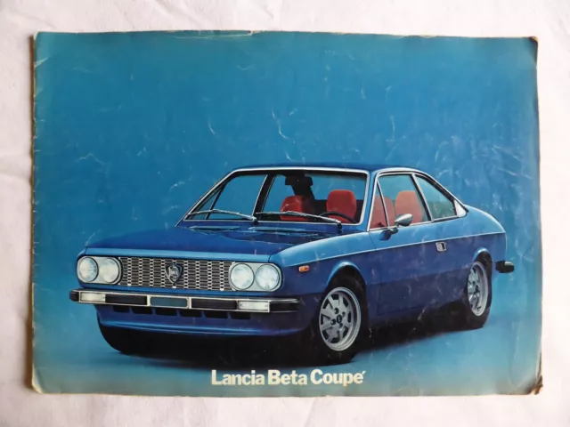 Brochure Depliant Pubblicitario LANCIA BETA COUPE'