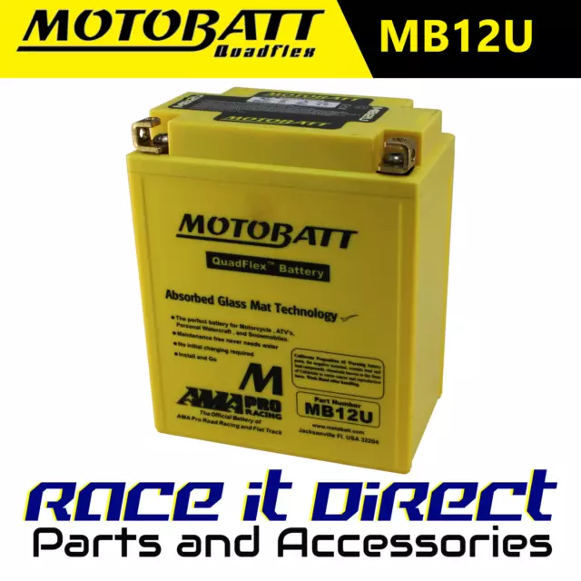 Motobatt Premium Battery for Norton 850 COMMANDO MK3 1975 MB12U AGM