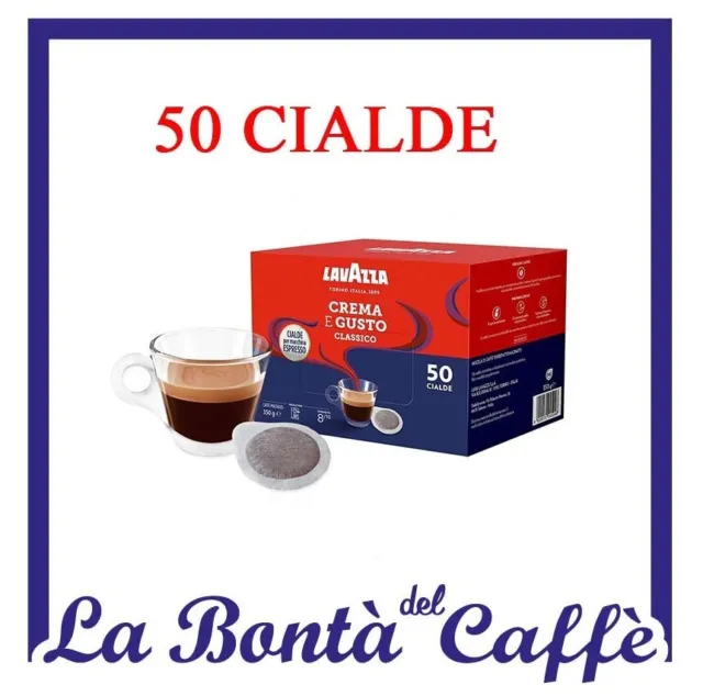 Cialde Capsule Caffe' Lavazza Crema E Gusto Classico Ese44Mm 50 Cialde In Carta
