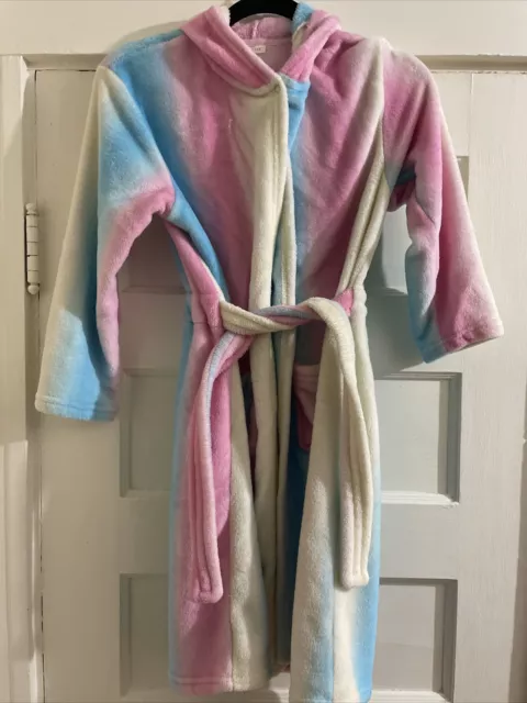 Unicorn Girls Hooded Robe size 10/11Y