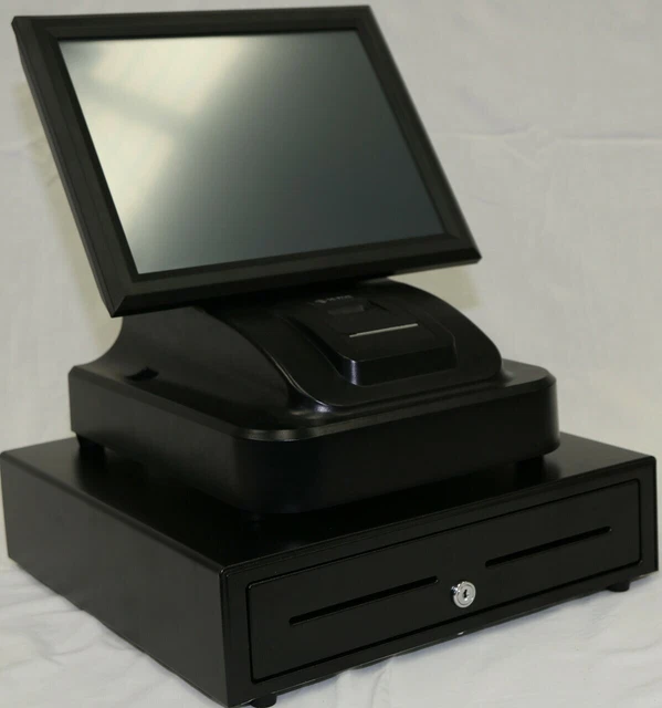 15" Touch Screen POS Cash Register With Printer & Cash Drawer Inc POS Software