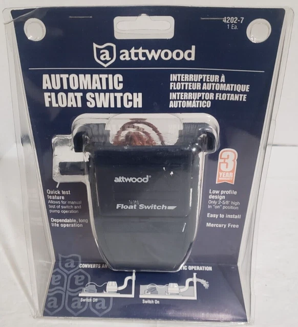 Attwood Automatic Float Switch 12V 24V for Marine Boat Bilge Pump 4202-7 USA