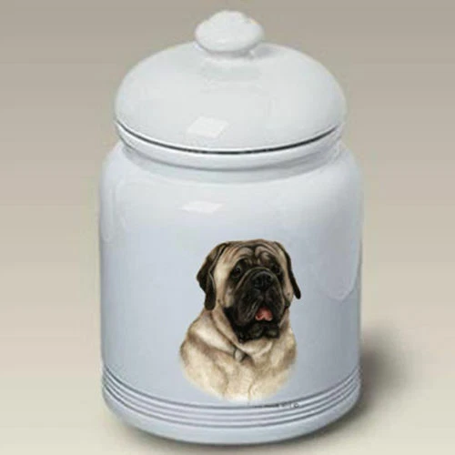 Silver Mastiff Ceramic Treat Jar TB 34277