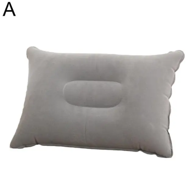 Gray Inflatable Camping Pillow Blow Up Festival Outdoors E N Accessory Travel U4