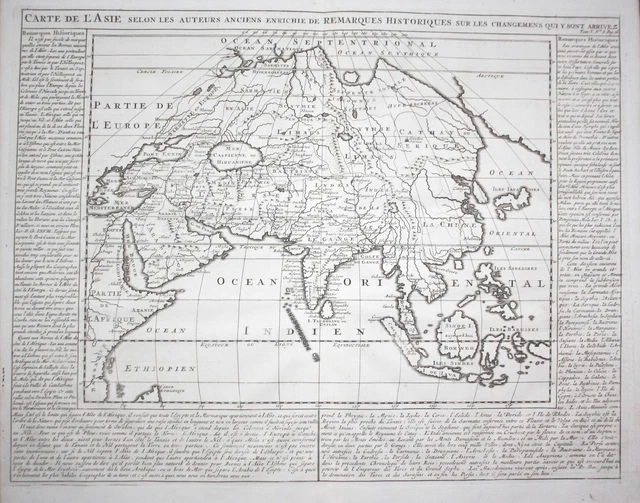 Asia Continent Cina Indonesia Korea Giappone Asia Mappa Chatelain 1720