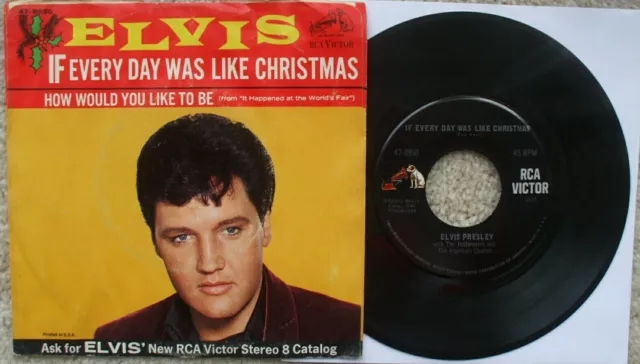 ELVIS PRESLEY If Every Day Was Like Christmas USA 45 + PS 478950