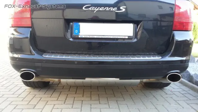 Duplex Sportauspuff-Komplettanlage Porsche Cayenne 9PA 4.5l Chaque 140x90 Ovale