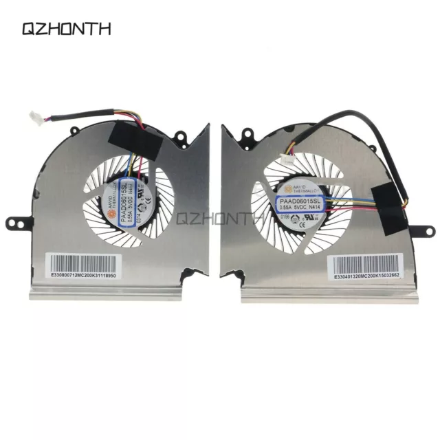 New For MSI GE75 RAIDER MS-17E2 GL75 CPU + GPU Cooling Fan PAAD06015SL-N417 N414