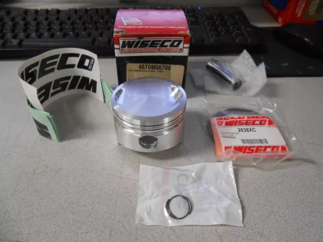 NOS Wiseco .051mm Piston Kit Fits: Kawasaki 88-03 Bayou 4670M06700