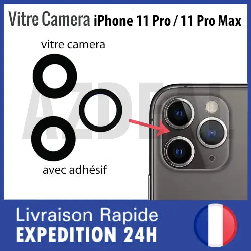 iPhone 11 Pro/11 Pro Max vitre lentille camera arrière appareil photo lens verre