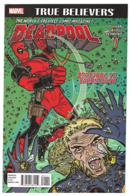 Marvel Comics DEADPOOL vs Sabretooth True Believers