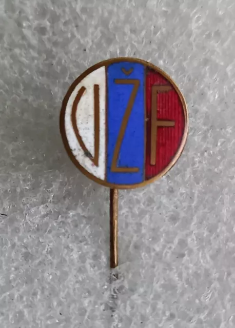 Tschechien Tschechoslowakai Fussball Verband Velky 30er Jahre Badge Anstecknadel