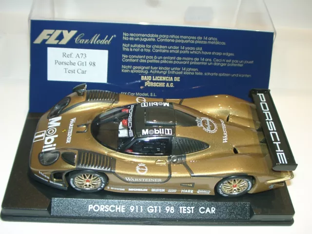 scds) FLY A73 PORSCHE 911 GT1 98 TEST CAR  - slot 1:32 scale