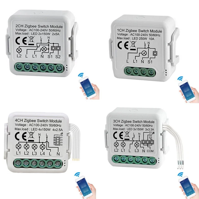 Module commutateur de lumière intelligent Tuya Zig Bee 3 0 télécommande via l