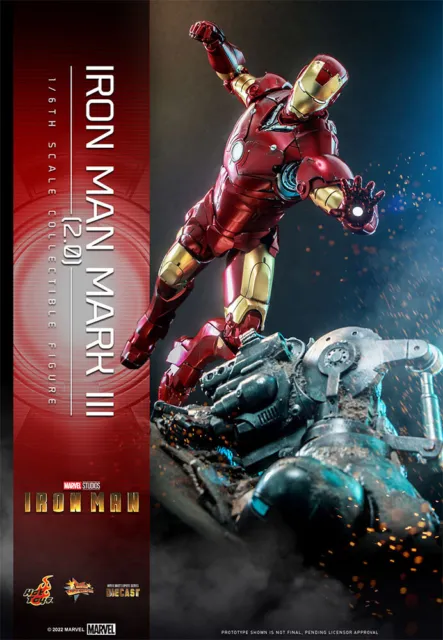 Hot Toys Marvel Comics Iron Man (2008) Iron Man Mark III (2.0) Diecast 1/6 Scale