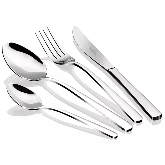 Ménagère 24-Piece Acier Inox. Finition Polie, Set de Couverts pour 6 Personnes