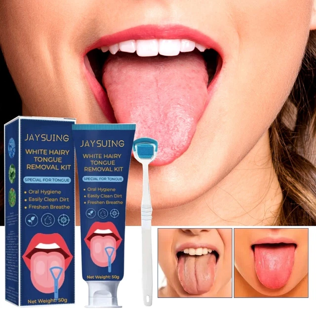 Gel con cepillo lengua set de limpieza Tounge Crapper limpieza cuidado bucal