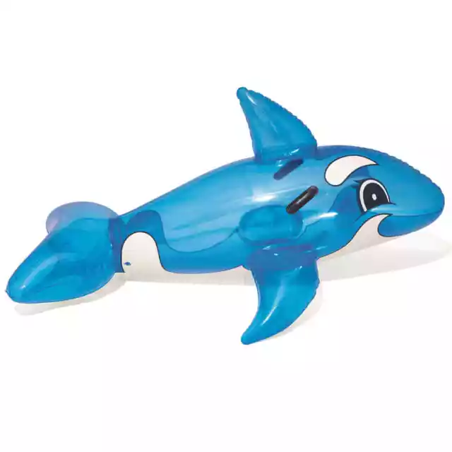 Bestway Schwimmtier Whale Ride-On 157x94cm blau aufblasbar Wal Kinder Badespaß 3