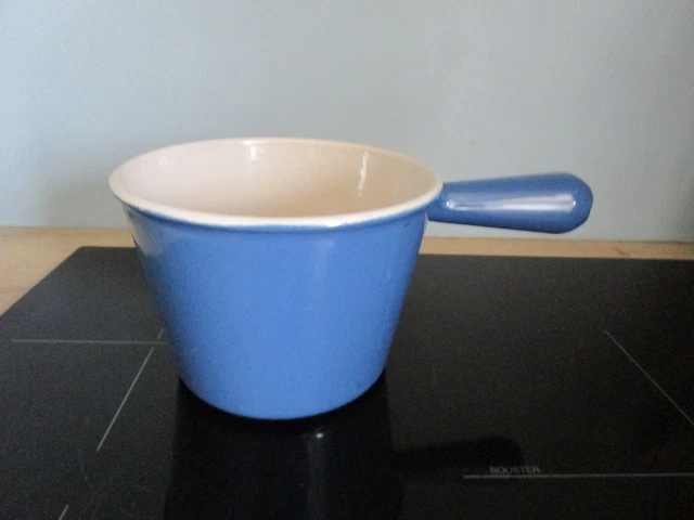 Ensemble à Fondue Le Creuset En Fonte Bleue, Complet Avec Poêlons, Rare