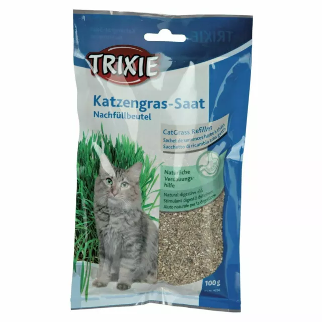 Trixie Bio Katze/Kätzchen Gras Samen Nachfüllung für 4235 Wachsen Sie Ihre eigene Hilfe Verdauung