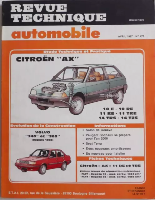 revue technique automobile Citroën AX n°478