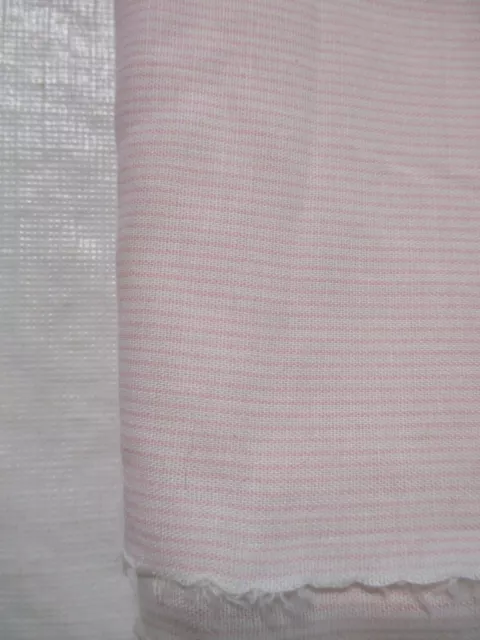 Pink and White Pin Stripe Cotton Fabric - 64" Wide x 2 Yards