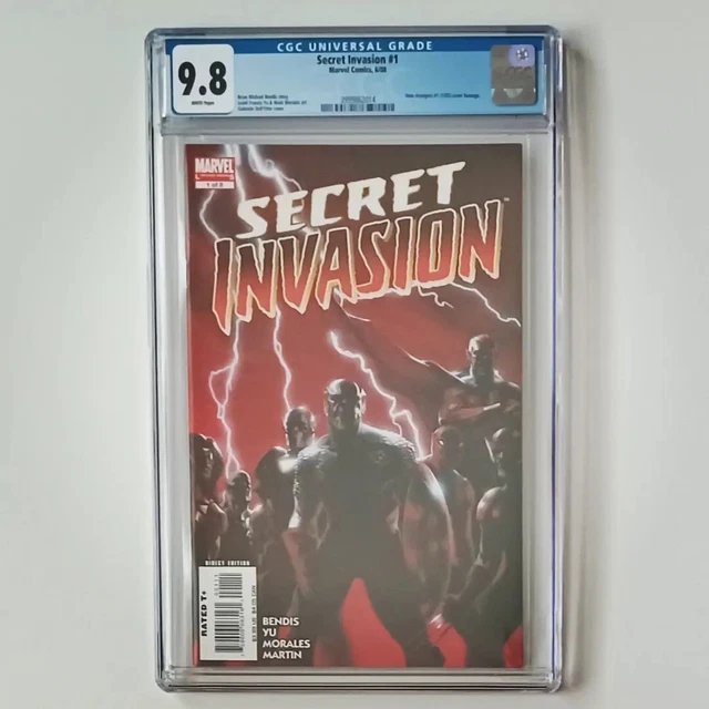 SECRET INVASION # 1 CGC 9.8 Skrulls Invade 1st Print  2008 Disney+ MARVEL COMICS