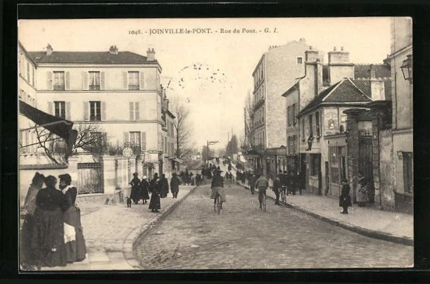 CPA Joinville-le-Pont, Rue du Pont 1906