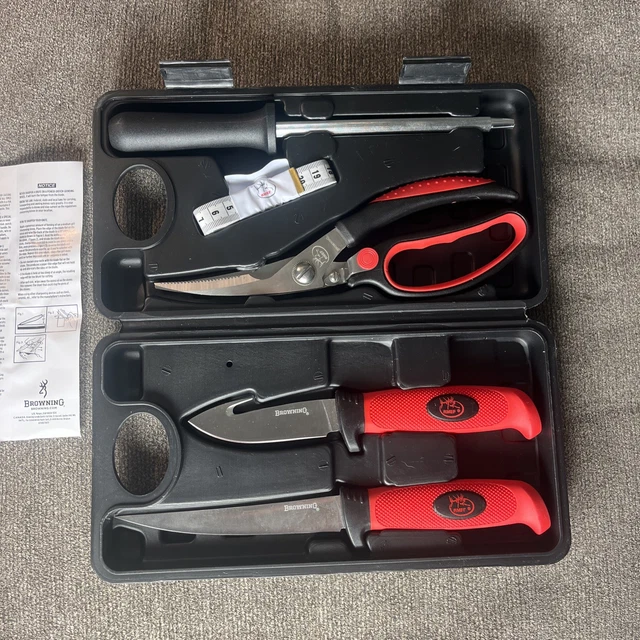 BROWNING RMEF HUNTING Knife Dressing Knife Set Of 4 with Sheath $29.99 - PicClick BROWNING RMEF HUNTING Knife Dressing Knife Set Of 4 with Sheath $29.99 - PicClick