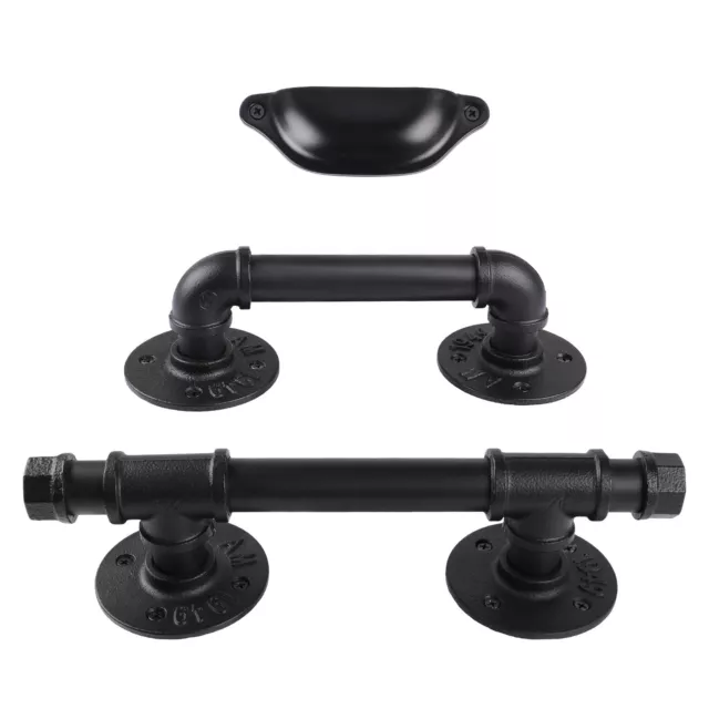 Matte Black Kitchen Cabinet Drawer Handle Konbs Sliding Barn Pulls for Gate Door