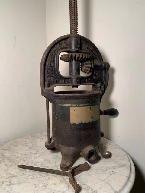 Antique Enterprise Mfg. Co. Phila. Pa  Sausage Stuffer Fruit Press