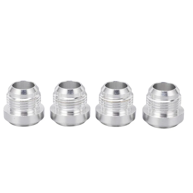 Car 4Pcs AN12 Aluminum Alloy 12AN Thread Male Billet Weld In Fitting Bung Simple