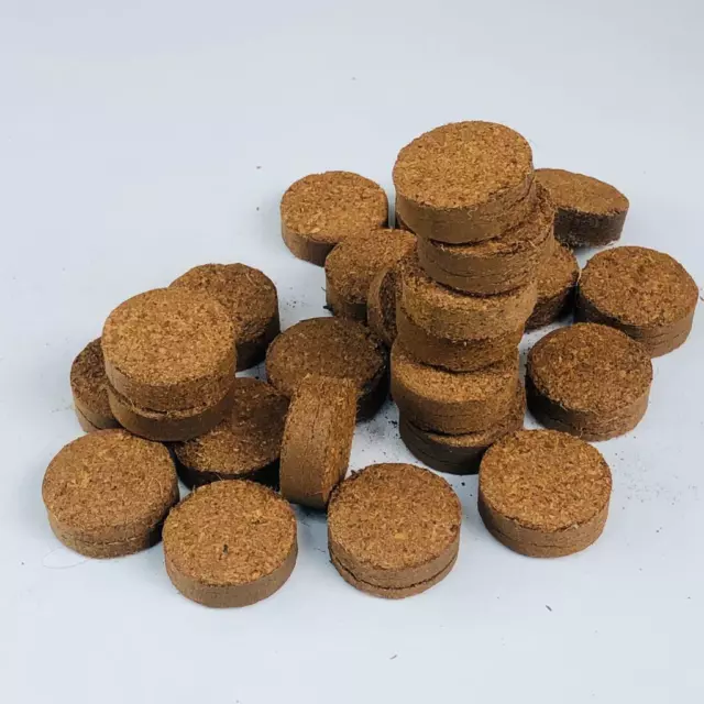 Coir Disc Brick Fiber Peat Soil Plant Seed Starter Pellet Nutrient Compost 5cm