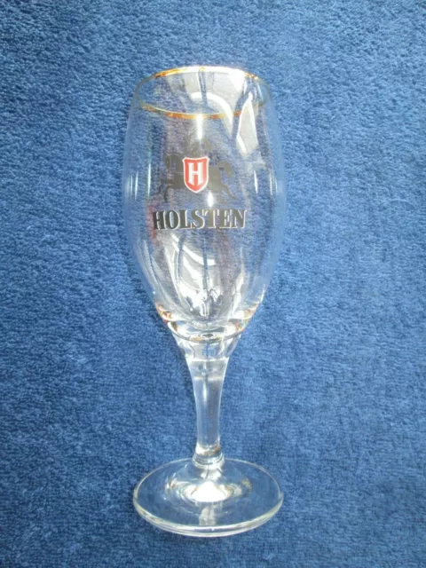 Holsten Biertulpe  Bierglas mit Goldrand  0,2 l   H: ca. 18 cm