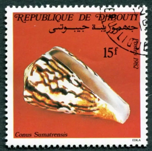 DJIBOUTI 1982 15f SG864 used NG Shells Conus sumatrensis ##W30