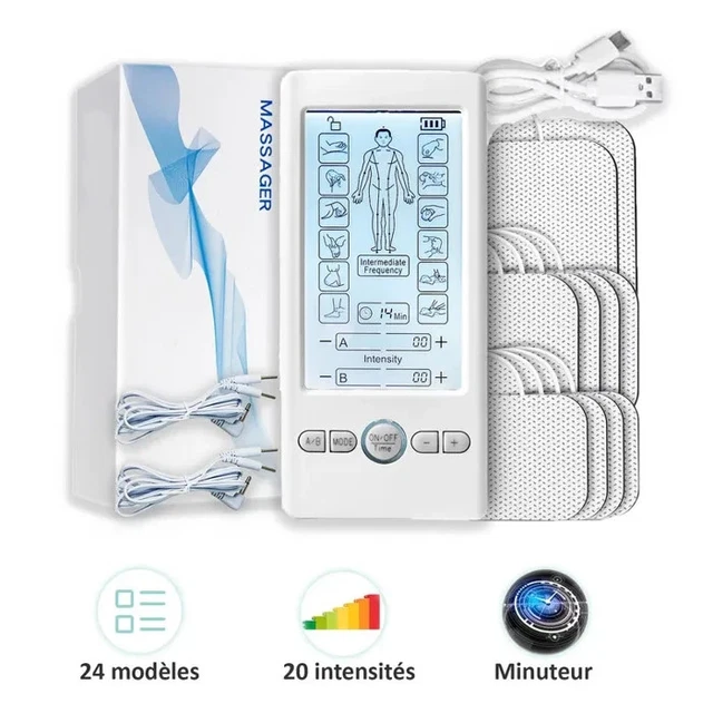 TESED TE-880R Plus Électrostiulateur usculaire Rechargeable, ES