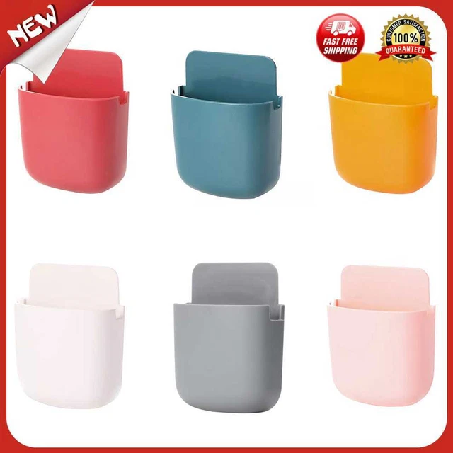 es Wall-Mounted Remote Control TV Storage Box Case Mobile Phone Holder Organizer