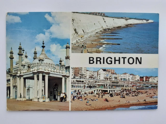 Real Multi-Photo Postcard Brighton Sussex 1974