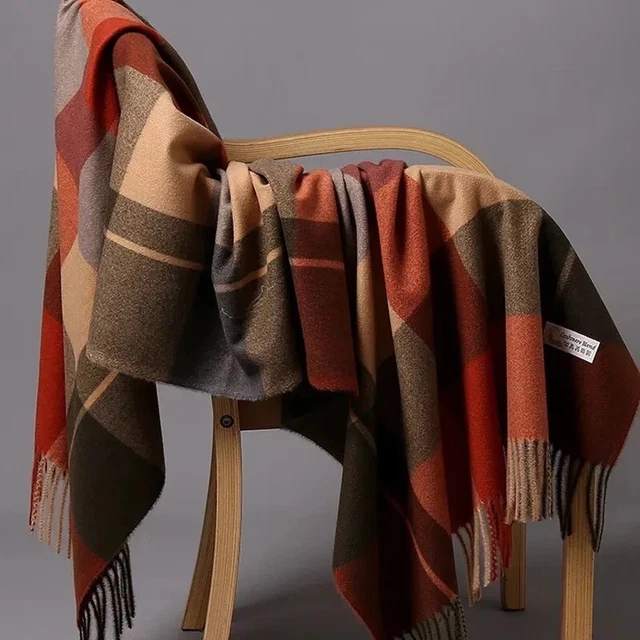 Écharpe en laine marron douce d'hiver - Mon Beau Béret