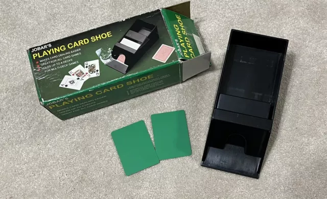 JOBAR’S Card Shoe/ Holds 4 Decks (not included)-includes 2 green card cutters.