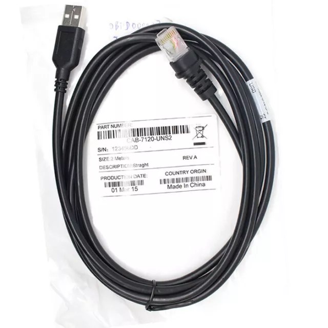 6FT USB Cable for Honeywell Metrologic MS7120 MS7220 MS9540 MS9535 MS9590