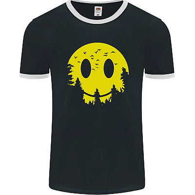 T-shirt da uomo Happy Moon Smiling Acid Face anni '90 fotol